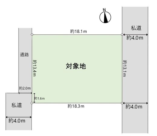 土地 中倉1丁目 区画図 区画図