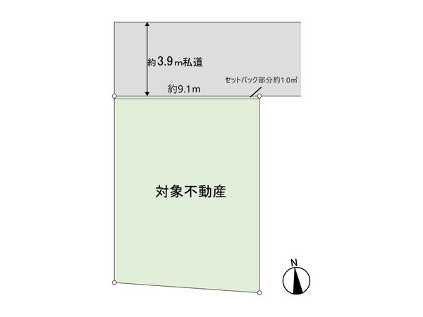 大和町 古家付き土地 区画図