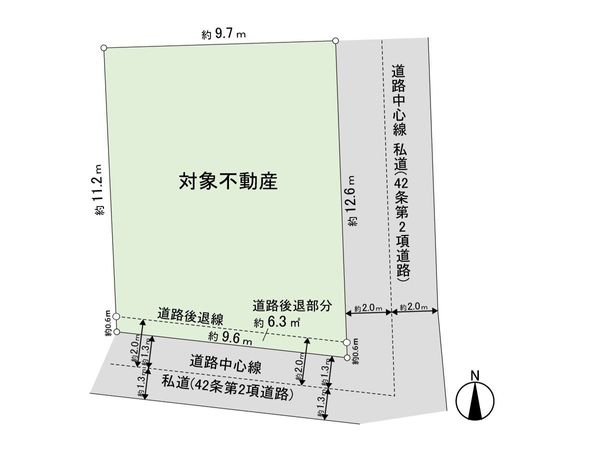 西多賀2丁目 土地 区画図