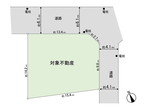 中田町字後河原 土地 区画図