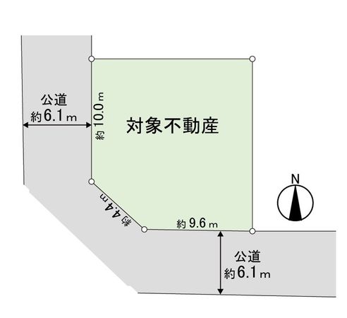 土地 大野田5丁目 敷地面積約49.8坪の整形地