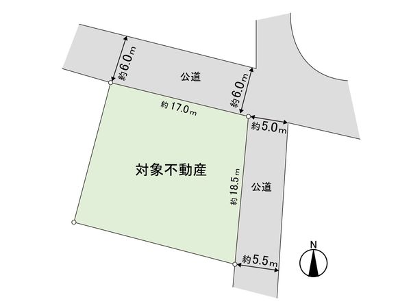 土地 名取市増田2丁目 区画図