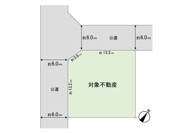 土地 山元町浅生原字下宮前 区画図