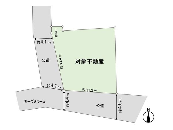 土地 高舘熊野堂字岩口中 区画図