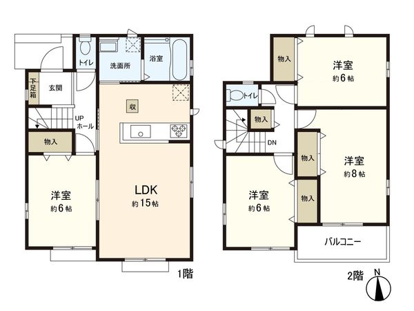 名取市名取が丘3丁目 新築戸建 間取図(平面図)
