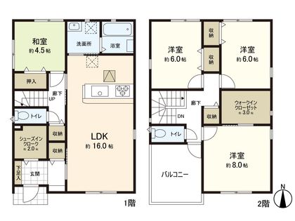 中田7丁目 戸建 間取図(平面図)
