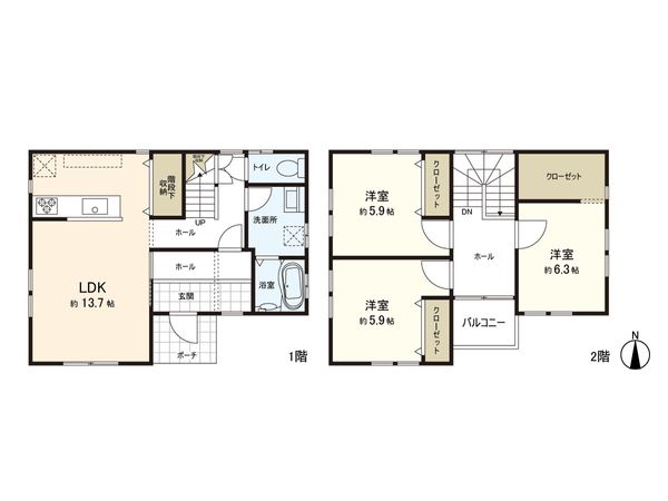 箱塚一丁目 中古戸建 間取図(平面図)