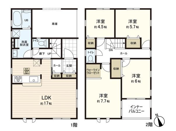 西中田二丁目 新築戸建 間取図(平面図)