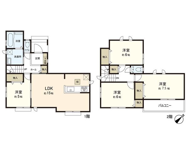 大谷地 新築戸建 C号棟 間取図(平面図) 大谷地 新築戸建 C号棟 間取図(平面図)