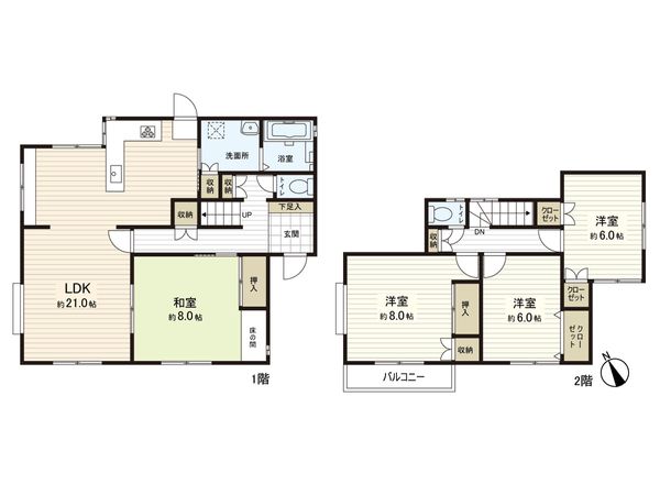 相互台2丁目 戸建 間取図(平面図) 相互台2丁目 戸建 間取図(平面図)