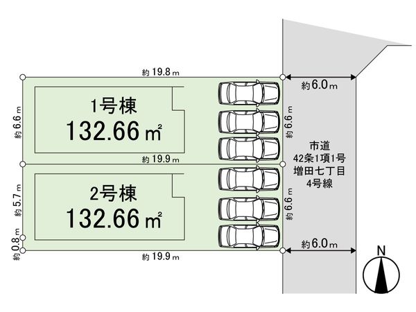 名取市増田7丁目第2 新築戸建 1号棟 間取図(平面図)