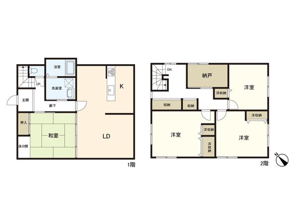 岩沼市字荒井 戸建 間取図(平面図) 岩沼市字荒井 戸建 間取図(平面図)