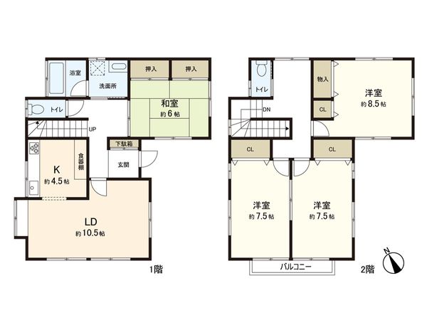 柴田郡大河原町字町 戸建 間取図(平面図) 柴田郡大河原町字町 戸建 間取図(平面図)