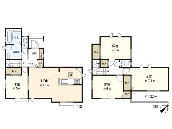 大谷地 新築戸建 C号棟 間取図(平面図)