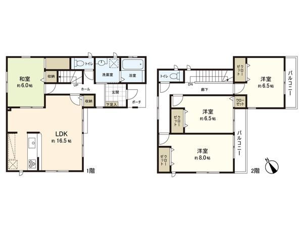 戸建 山田北前町 間取図(平面図)