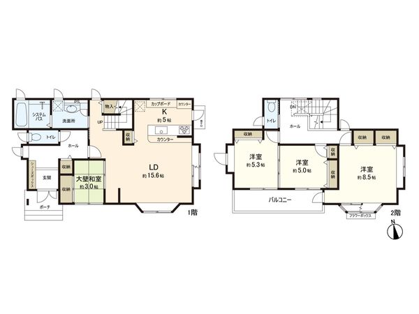 中田町字前沖北 戸建 間取図(平面図)