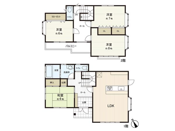 東大野田 戸建 間取図(平面図) 東大野田 戸建 間取図(平面図)