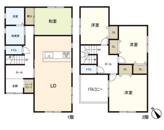 緑ケ丘二丁目 戸建 間取図(平面図)