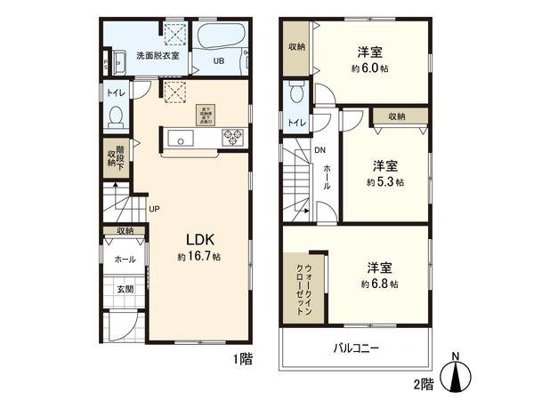 新築戸建 清水沼 間取図(平面図) 新築戸建 清水沼 間取図(平面図)