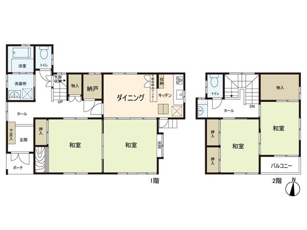 鹿野2丁目 戸建 間取図(平面図) 鹿野2丁目 戸建 間取図(平面図)
