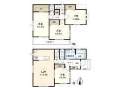 岩沼市土ケ崎3丁目 新築戸建 間取図(平面図)