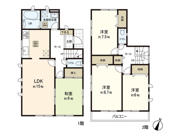 中田町字東 戸建 間取図(平面図)