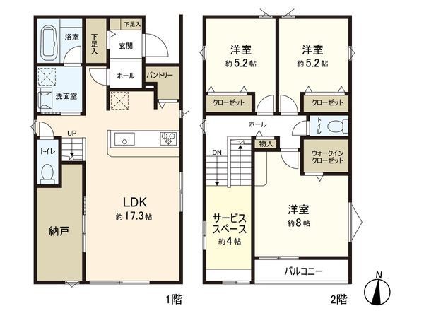 上野山1丁目 戸建 間取図(平面図)
