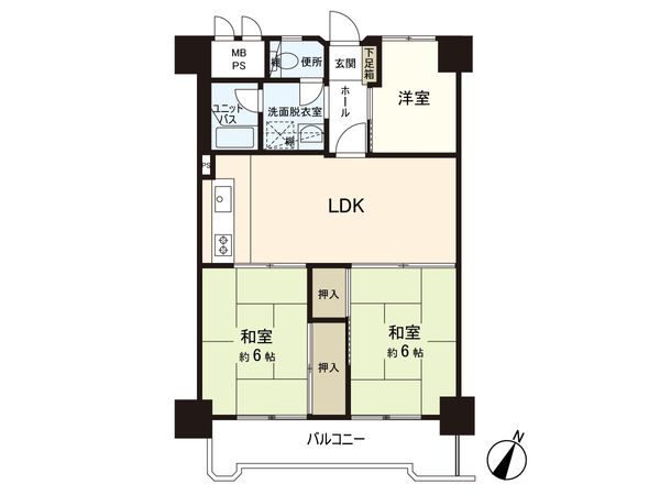 ダイアパレス鹿野 間取図(平面図)