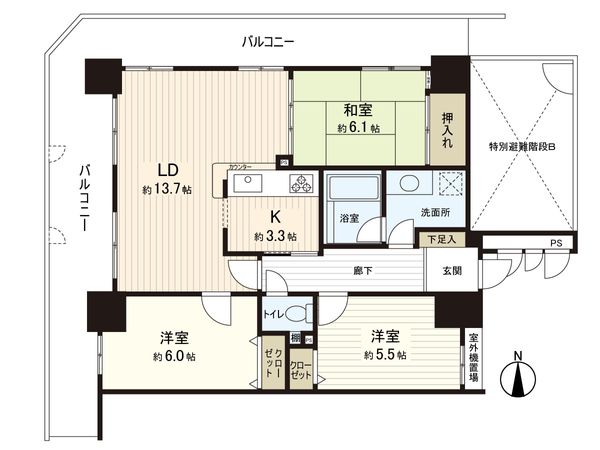 ライオンズタワー仙台長町 間取図(平面図) ライオンズタワー仙台長町 間取図(平面図)