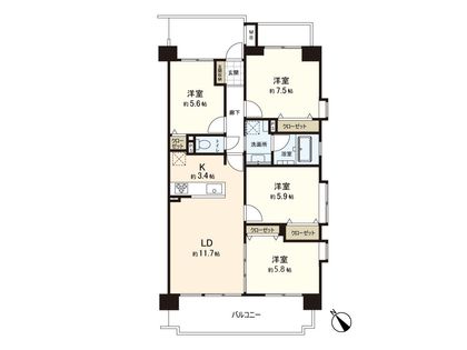 ダイアパレス中山 間取図(平面図)