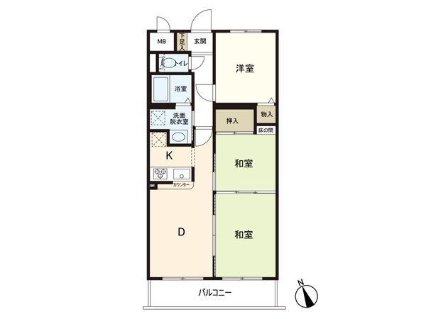 セザール第二富沢 間取図(平面図) セザール第二富沢 間取図(平面図)