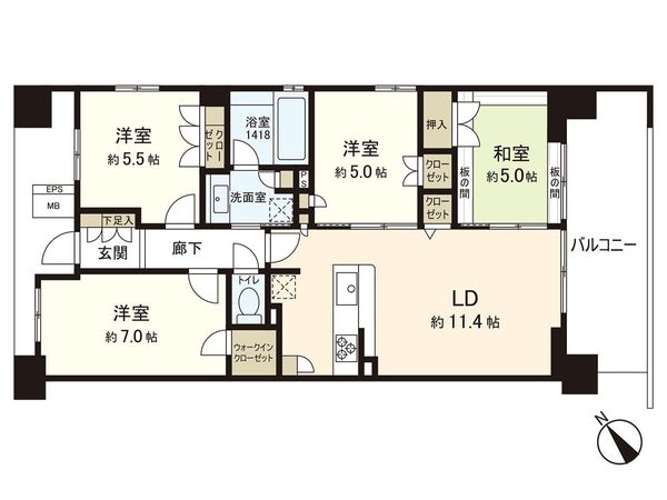 レーベン仙台THE GRANDE 間取図(平面図)