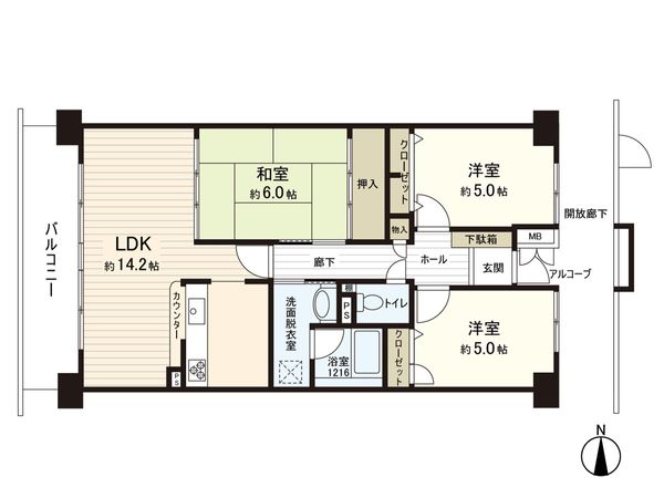 グラン・コート長町東 間取図(平面図)