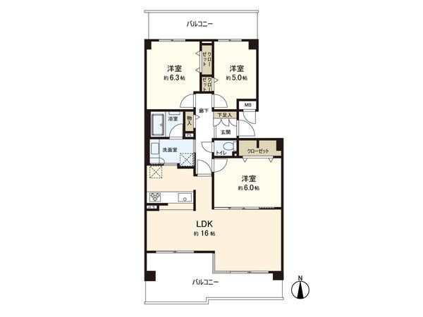 コープ野村長町アークス 間取図(平面図)