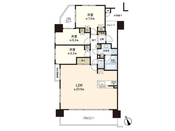 ノブレス長町南 間取図(平面図) ノブレス長町南 間取図(平面図)