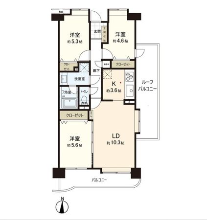 長町パーク・ホームズサウスステージ 間取図(平面図) 長町パーク・ホームズサウスステージ 間取図(平面図)