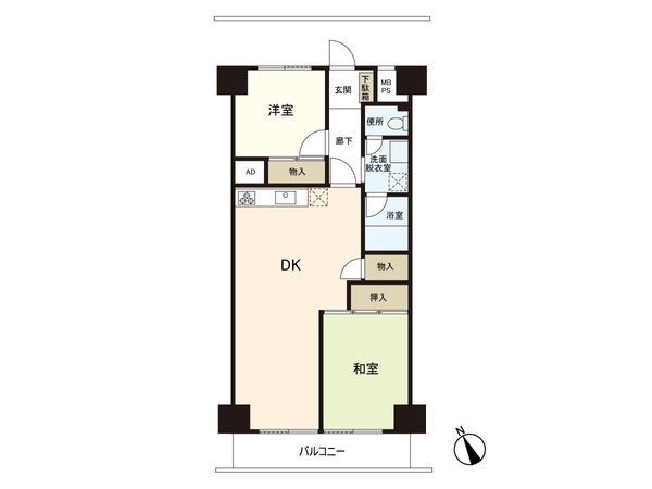 八本松マンション 間取図(平面図) 八本松マンション 間取図(平面図)