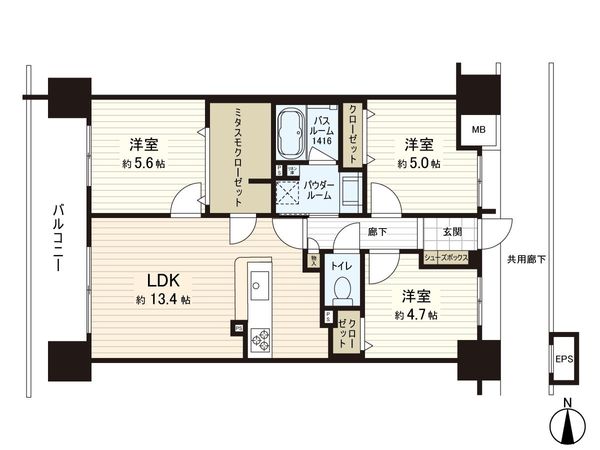 アルファステイツ名取大手町 間取図(平面図)
