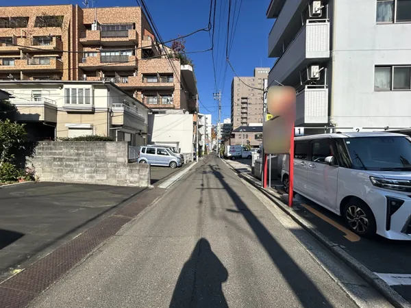 交通量の少ない前面道路