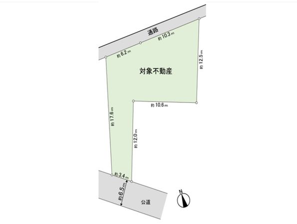 長沢町 土地B区画 地形図