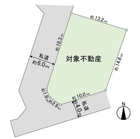 土地 多賀城市留ケ谷1丁目 間取図(平面図)