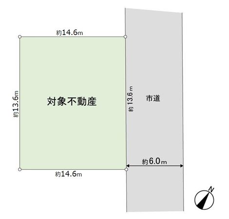 安養寺二丁目 古家付き土地 区画図 安養寺二丁目 古家付き土地 区画図