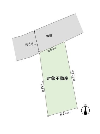 一本杉町 売地 三区画 区画図