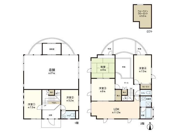 茂庭台1丁目 戸建 間取図(平面図) 茂庭台1丁目 戸建 間取図(平面図)