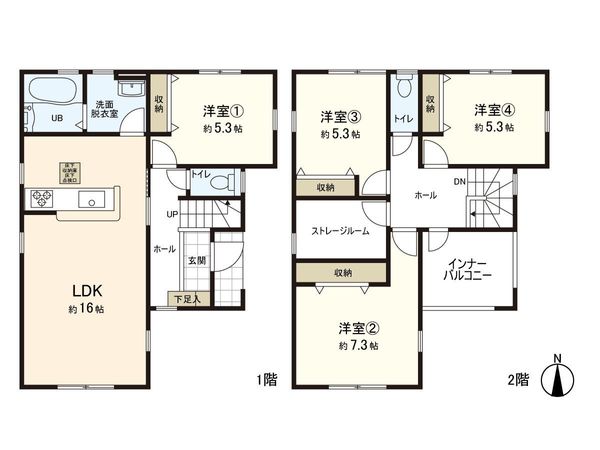 沖野1丁目 新築戸建 間取図(平面図)