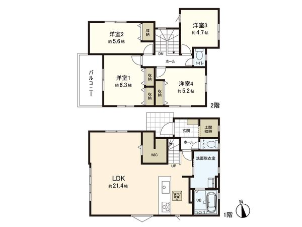 南小泉3丁目 新築戸建 間取図(平面図) 南小泉3丁目 新築戸建 間取図(平面図)