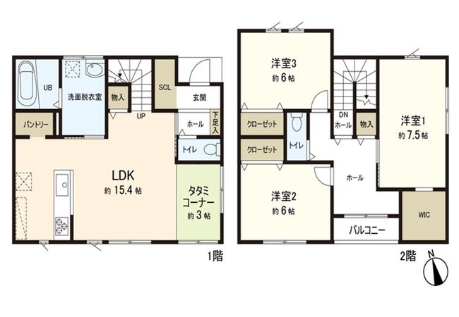 六郷 戸建 間取図(平面図) 六郷 戸建 間取図(平面図)