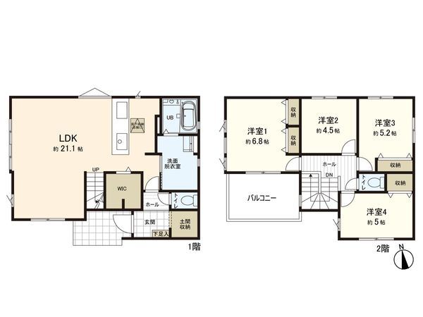 南小泉3丁目 新築戸建 間取図(平面図) 南小泉3丁目 新築戸建 間取図(平面図)