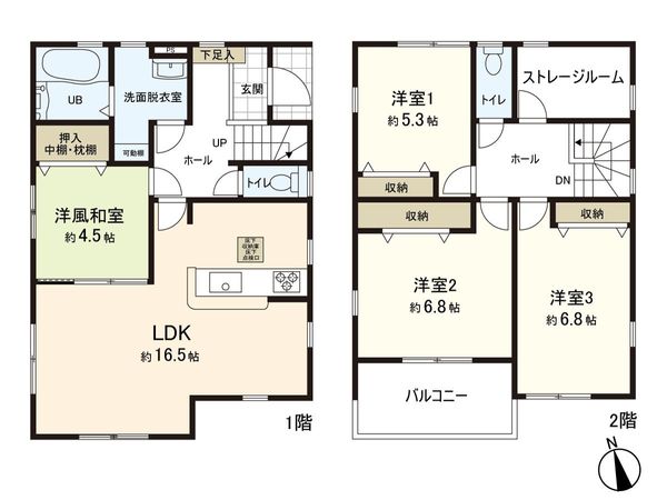 八軒小路 新築戸建 間取図(平面図) 八軒小路 新築戸建 間取図(平面図)