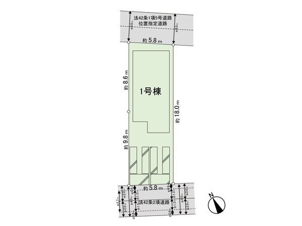 台原六丁目 新築戸建1号棟 区画図 台原六丁目 新築戸建1号棟 区画図